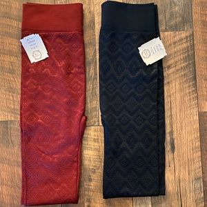 Navy Stretchy Aztec imprinted Design Leggings